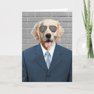 Carte Costume d'affaires Golden Retriever