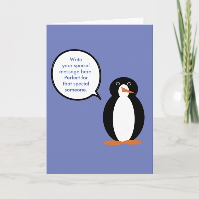 Carte Costume d'anniversaire avec Mme Penguin Personnali (Devant)