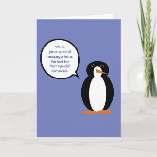 Carte Costume d'anniversaire avec Mme Penguin Personnali