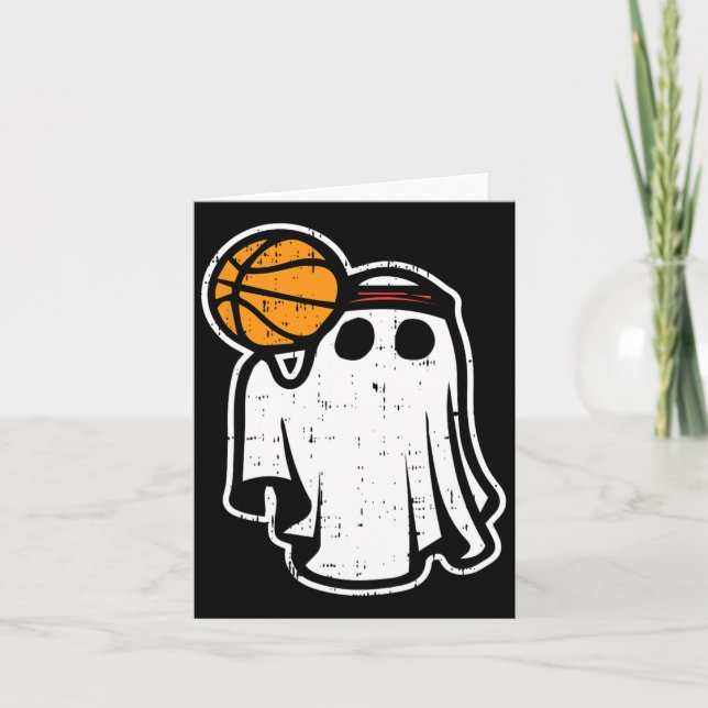 Carte Costume de basketball de fantôme Halloween esprit  (Devant)