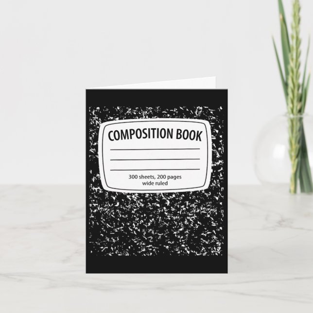 Carte Costume de cahier de composition - Groupe assorti  (Devant)