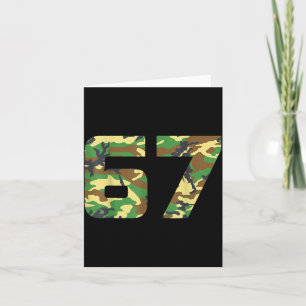Carte Costume de camouflage numéro 6 7 drôle mème chasse