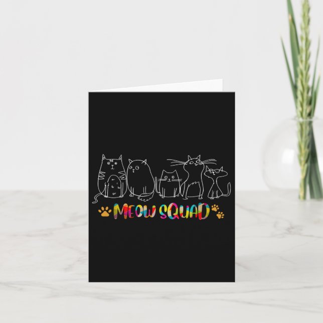 Carte Costume de chat Halloween Meow Squad (Devant)