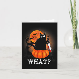 Carte Costume de chat noir effrayant Halloween pour chat