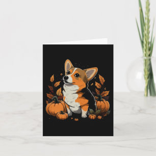 Carte Costume de citrouille pour Welsh Corgi sur un Wels
