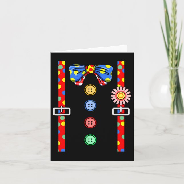 Carte Costume de clown Halloween (Devant)