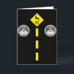 Carte Costume de couple de phares de cerf avec marquage<br><div class="desc">Costume de couple de phares de cerf avec marquage routier Halloween</div>