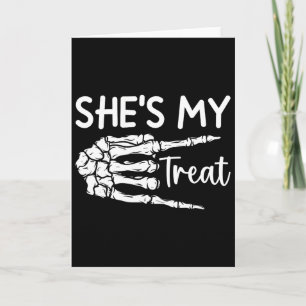 Carte Costume de couple squelette Halloween assorti Mon