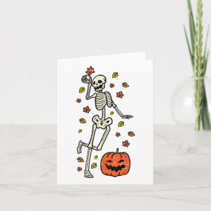 Carte Costume de danse de squelette de citrouille d'Hall