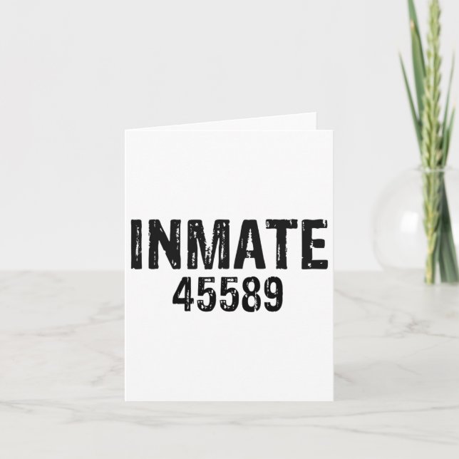 Carte Costume de détenu de la prison d'Halloween (Devant)