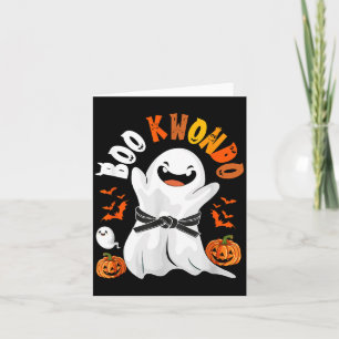 Carte Costume de fantôme de Halloween Boo Taekwondo Arts
