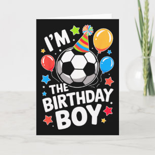 Carte Costume de fête d'anniversaire de football pour ga