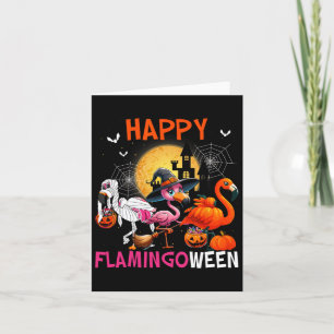 Carte Costume de Flamant Rose Halloween Flamingoween Squ