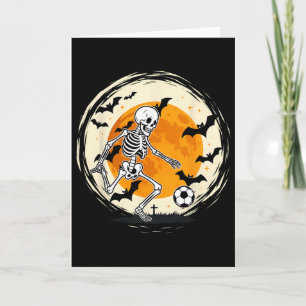 Carte Costume de foot drôle squelette d'Halloween pour h