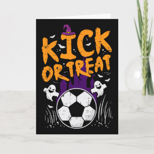 Carte Costume de Footbyll Halloween Soccer Kick Or Treat