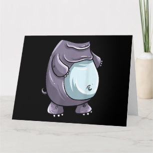 Carte Costume de Halloween d'Hippopotame sans tête Cool