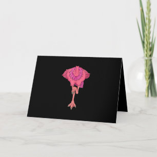 Carte Costume de Halloween Flamant Rose Sans Tête Cool