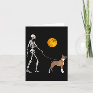 Carte Costume de Halloween pour chien Boxer squelette
