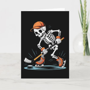 Carte Costume de hockey sur glace squelette Halloween