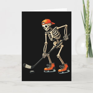 Carte Costume de hockey sur glace squelette Halloween Ho
