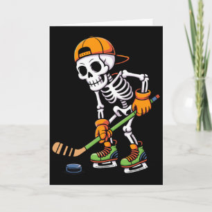 Carte Costume de hockey sur glace squelette Halloween Ho