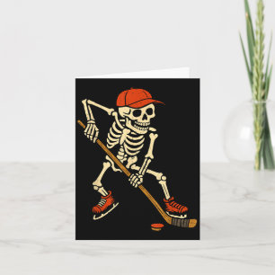 Carte Costume de hockey sur glace squelette Halloween Sp