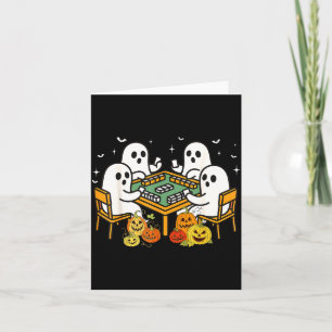 Carte Costume de jeu de Mahjong drôle de fantôme d'Hallo