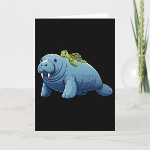 Carte Costume de lamantin à cheval sur une tortue Enfant