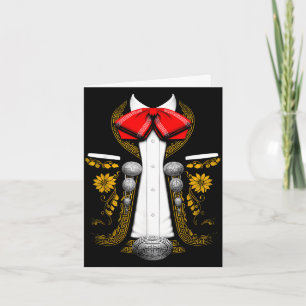 Carte Costume de mariachi mexicain charro mexicain drôle