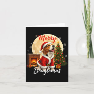 Carte Costume de Noël Beagle Costume de Beagle Noël Joye