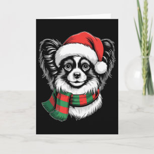 Carte Costume de Noël Chapeau et Écharpe de Santa pour C