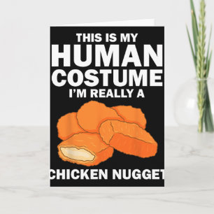 Carte Costume de nugget de poulet drôle pour enfants Fas