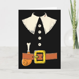 Carte Costume de pèlerin drôle Jour de Thanksgiving Leg