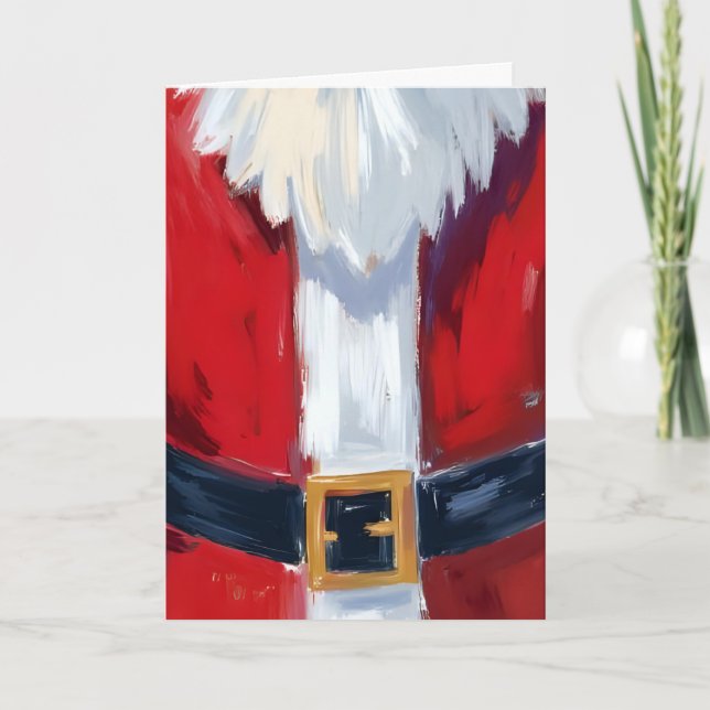 Carte Costume de Père Noël rouge de Noël (Devant)