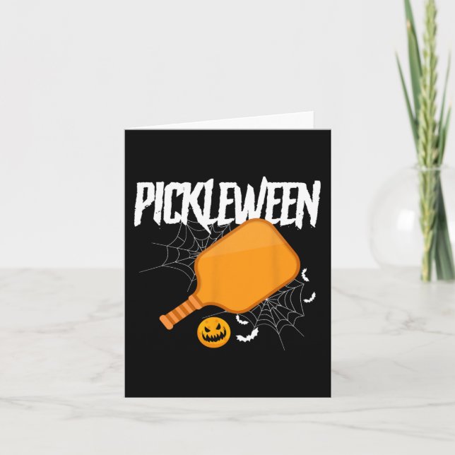 Carte Costume de Pickleball Halloween Pickleween Hallowe (Devant)