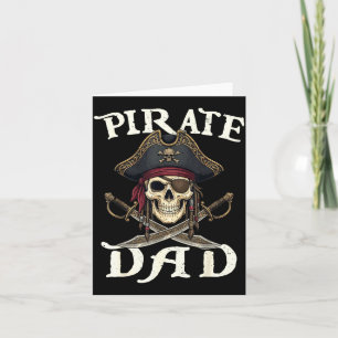 Carte Costume de pirate drôle famille crâne papa assorti