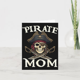 Carte Costume de pirate maman crâne drôle pour famille a