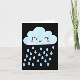 Carte Costume de pluie nuageuse blanche Noël Halloween