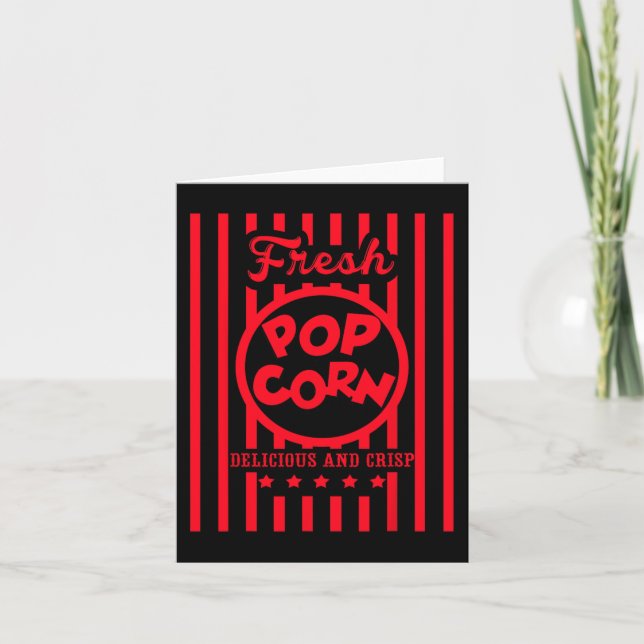 Carte Costume de pop-corn FRAIS pour Halloween (Devant)