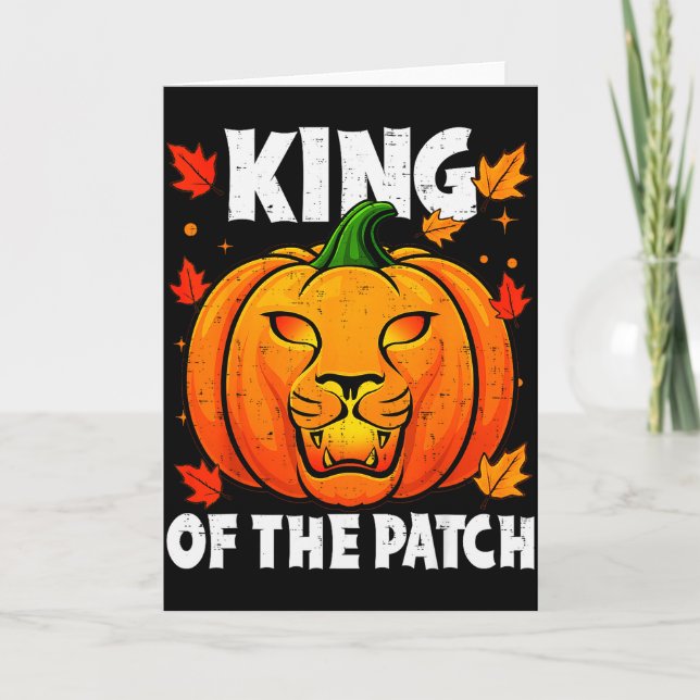Carte Costume de roi de la citrouille lion pour Hallowee (Devant)