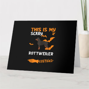 Carte Costume de Rottweiler Halloween Paresseux Chien Ép