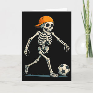 Carte Costume de soccer squelette d'Halloween paresseux