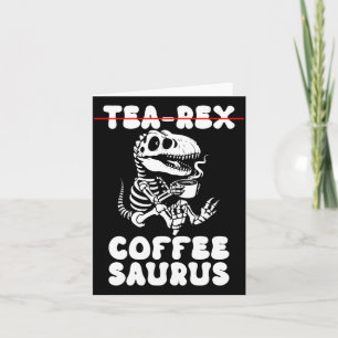 Carte Costume de squelette de dinosaure drôle Goth Tea-R