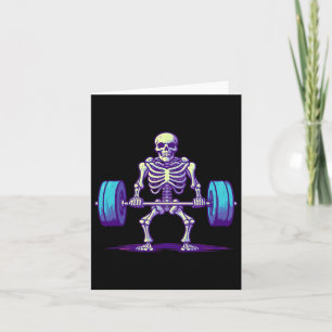 Carte Costume d'entraînement Halloween Funny Deadlift Sk