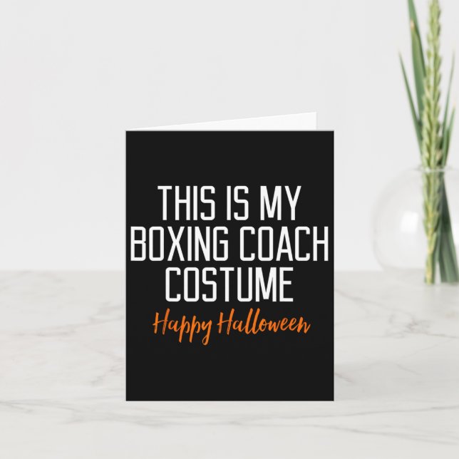 Carte Costume d'entraîneur de boxe amusant Halloween (Devant)