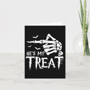 Carte Costume d'Halloween amusant Couple Skeleton Corres