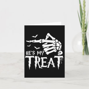 Carte Costume d'Halloween amusant Couple Skeleton Corres
