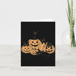 Carte Costume d'Halloween chats noirs et chauves-souris