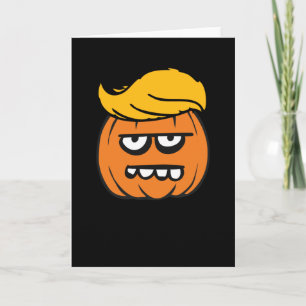 Carte Costume d'Halloween Citrouille Trump
