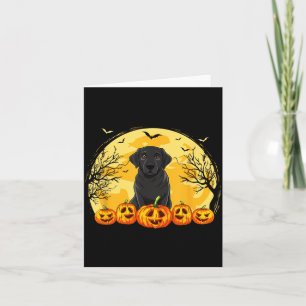 Carte Costume d'Halloween citrouilles chien Labrador noi